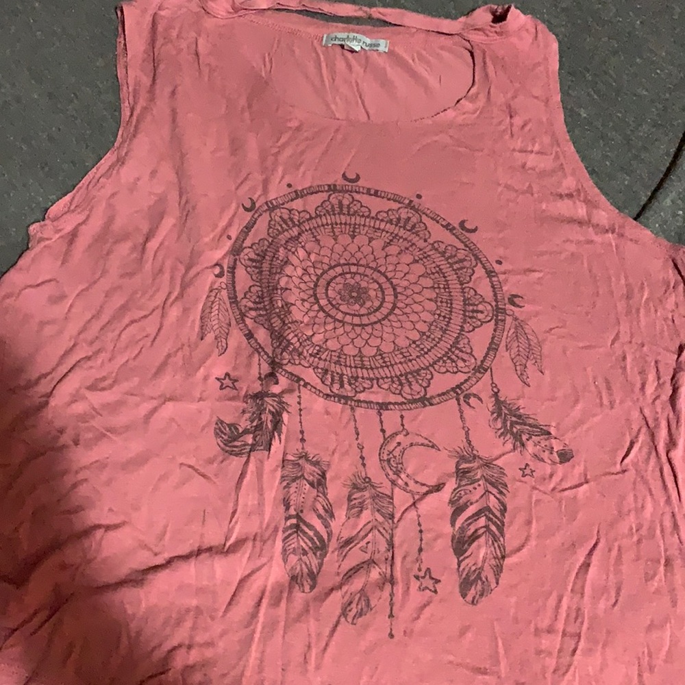 Dusty pink color Charlotte Russe flowy tank top